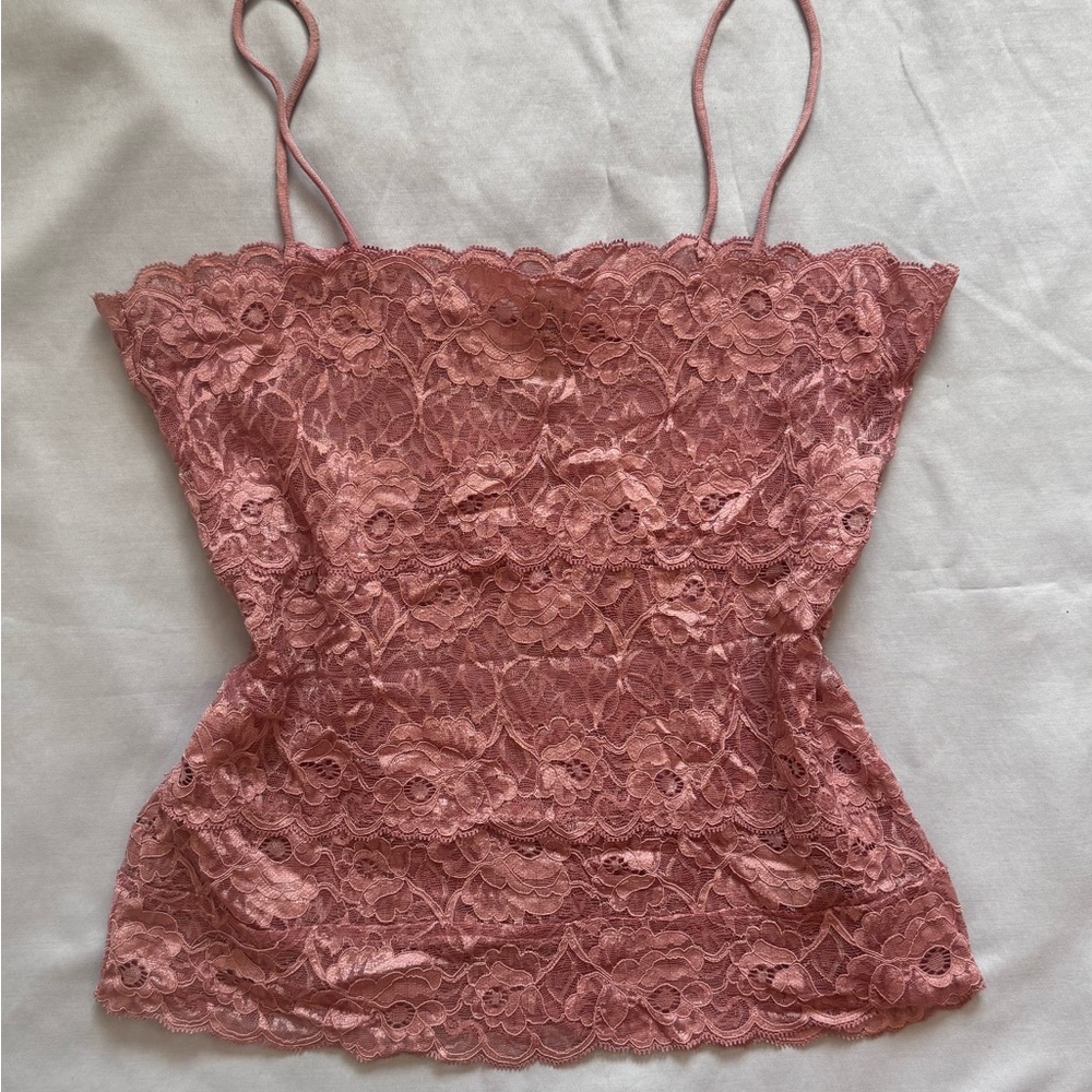 Secret Treasures Pink Lace Cami Top | Size Small